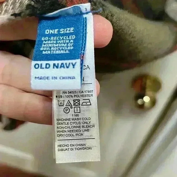 Green Orange Cream Plaid Oversized Shawl Wrap Wearable Scarf Cozy Fall OS - Picture 5 of 6